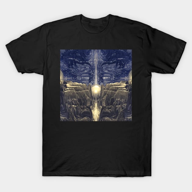 Golden Fractal Environment T-Shirt by perkinsdesigns